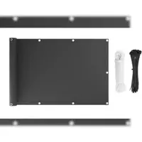 KS Handel 24 Premium Balkonsichtschutz Überlänge Sonnenschutz Balkonverkleidung (100x20 cm Dunkelgrau)