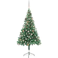 Syfax Künstlicher Weihnachtsbaum Beleuchtung Kugeln 150cm 380 Zweige