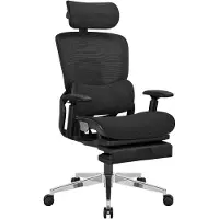 MarkAdler Expert 9.3 Ergonomischer Bürostuhl Grau mit Fußstütze & 3D-Verstellung
