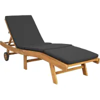 vidaXL Sonnenliege Polyester Braun und Dunkelgrau