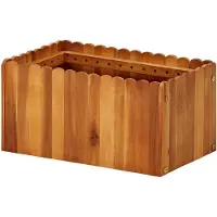 Markenlos Hochbeet aus Akazienholz 50 x 30 x 25 cm