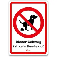 Easydruck24de Hinweis-Aufkleber Dieser Gehweg ist kein Hundeklo! I hin_190 I DIN A6 I Verbotsaufkleber keine Hundetoilette I Hunde koten verboten I Laternenaufkleber