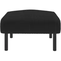 OKWISH Cord Fußhocker mit Metallrahmen und weicher Polsterung, vielseitig einsetzbar als Sitz oder Ablage, ergonomisch, pflegeleicht, modern, 50x50 ,Schwarz