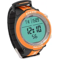 Cressi NEON Tauchcomputer mit Armband im Uhrenformat, Farbe:schwarz/orange