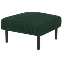 OKWISH Fußhocker Cordstoff smaragdgrün mit Metallgestell 56x51x39 cm, weich gepolstert, vielseitig nutzbar
