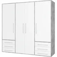 Möbel Kraft Kleiderschrank Mokkaro ¦ grau ¦ Maße (cm): B: 206 H: 200 T: 53.0