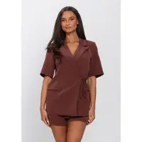 Ydence Damen Blazers Blazer Lucille - Bruin - Größe M