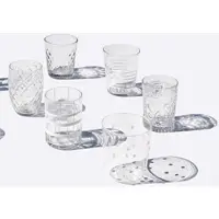 Zafferano Melting Pot Gläser - 6 transparente Gläser, 32 cl, mundgeblasen, handgefertigt, für Cocktails/Wasser