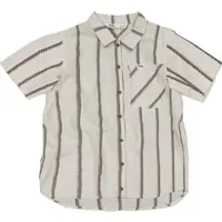 Mons Royale Womens AT Merino Short Sleeve Shirt bone stripe (35) XL