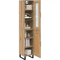 vidaXL Highboard Artisan-Eiche 34,5 x 34 x 180 cm Holzwerkstoff