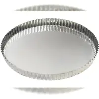 Gobel - Tortenform, rund, geriffelt - Weißblech - Fester Boden - Ø 300/280 cm H 2,5 cm - 126342