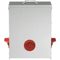 vidaXL Hühnerfütterer 2 Silber 32,5 x 20,5 x 43 cm 25 kg