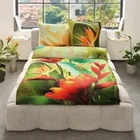 Kaeppel Mako-Satin Bettwäsche Bird of Paradise bunt 155x220 cm + 80x80 cm - bunt