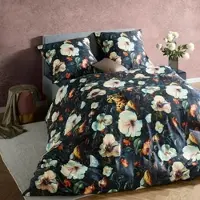 Fleuresse Mako-Satin Bettwäsche Bed Art S Roermond braun 155x200 cm + 80x80 cm - braun;grün