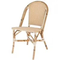 Jan Kurtz OUI Stuhl aus Rattan mit Kunststoffgeflecht cappuccino-weiß