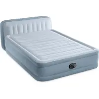 Intex 64450ND Luftbett DuraBeam Headboard Queen 236x152x86cm mit Pumpe Gästebett