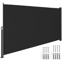 TecTake Seitenmarkise 160 x 300 cm ausziehbar, mit Aufrollmechanismus