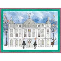 Sonstige Verlage Adventskalender Winterschloss mit Schloss-Motiv, verwandelbar in Kunstdruck