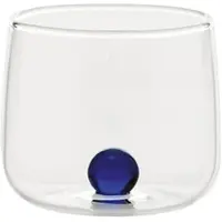 Zafferano Bilia Tumbler Junior Set, 6 blaue Borosilikatglas-Gläser, elegantes und modernes Design für Liköre und Bitter, ideal für stilvolle Verkostungen