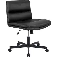 CLP Lounger Eldor Kunstleder höhenverstellbar drehbar mit Rückenlehne bis 135 kg schwarz