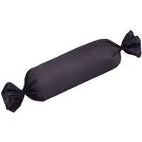 TRAUMSCHLAF Uni Mako-Satin Kissenbezüge Doppelpack 2x Nackenrollenbezug 15x40 cm | schwarz - schwarz