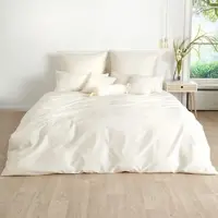 TRAUMSCHLAF Uni Mako-Satin Bettwäsche, Bettbezüge und Kissenbezüge einzeln Kissenbezug einzeln 40x80 cm | creme - beige