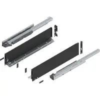 Blum LEGRABOX pure SET Höhe K, BLUMOTION S, 40kg, NL 600, Carbonschwarz