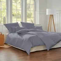Cotonea Bio-Satin Bettwäsche Classic 135x200 cm + 80x80 cm | platin - grau