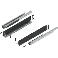 Blum LEGRABOX pure SET Höhe M, BLUMOTION S, 70kg, NL 600, Carbonschwarz