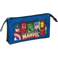 Marvel Dreifach-Federmäppchen, Blau