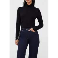 French Connection Venitia Jersey Split Cuff Top Black Größe: XS | Longsleeves Outlet | Damen | Schwarz
