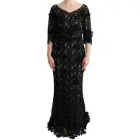 Dolce&Gabbana Florales Spitzen-Maxi-Kleid Stil Sig60574