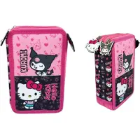 Sanrio Hello Kitty & Kuromi Federmä ppchen, 3-fach