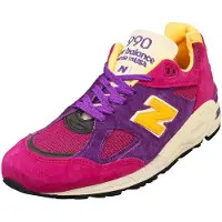 New Balance M990PY2 Sneaker aus Wildleder, Teddy Santis Kollektion, Violett Gelb Creme