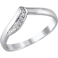 Trendor 21806 Damenring Silber 925 Rhodiniert Zirkonia-Ring
