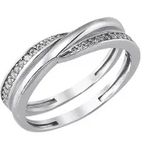 Trendor 21798 Damenring 925 Silber Rhodiniert Zirkonia-Ring
