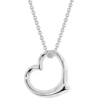 Trendor 21838 Damen-Kette Swinging Heart 925 Silber Rhodiniert