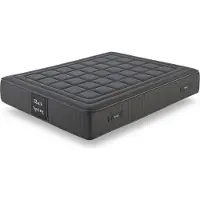 Moonia Black Spring Royal, Doppelt / volle Größe, Memory-Foam-Matratze, Weich, Schwarz, Viskose, 900 mm