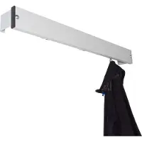 Sypro Garderobenleiste, 1,01 m, Lichtgrau (RAL 7035), Nassräume