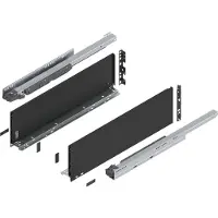 Blum LEGRABOX pure SET Höhe C, BLUMOTION S, 40Kg, NL 600, Carbonschwarz