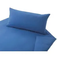 Cotonea Jersey Uni Bio Bettwäsche Kissenbezug einzeln 80x80 cm | blau - blau