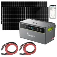 FOSSiBOT On-Grid-Powerstation mit 2 Doppelglas-Solarmodulen, 1.958 Wh, App
