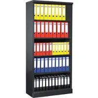 Gürkan G-Office Aktenregal FLC/O.19/N, aus Metall, 5 Ordnerhöhen, 92 x 195 x 42 cm (B/H/T), anthrazit