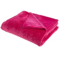 Amadeus Plaid Damier Fushia 130x170 cm - Rosa Rechteck Polyester 130x1 cm