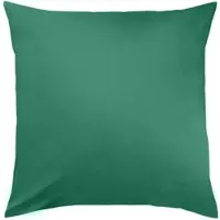 TRAUMSCHLAF Uni Mako-Satin Kissenbezüge Doppelpack 2x Kissenbezug 80x80 cm | dunkelgrün - grün