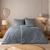 Estella Mako Interlock Jersey Bettwäsche Pippa graphit 140x200 cm + 70x90 cm - grau