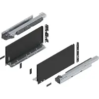 Blum LEGRABOX pure SET Höhe C, BLUMOTION S, 40Kg, NL 400, Carbonschwarz