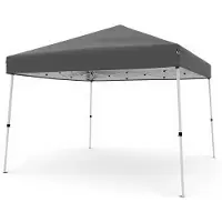 StarTech.com Pop Up Pavillon - Faltbares Partyzelt 3x3 m - Schräg stehende Beine - Stahlgestell - Oxford Dach 2,4x2,4 m - Tragbarer Sonnenschutz Garten - Grau
