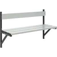 Sypro Wandbank, Alu/Edelstahl, 1500 mm breit