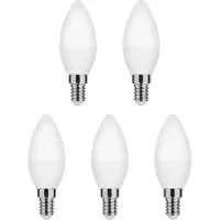 Modee Lighting E14 LED Kerzenlampe 4,9W 470lm 6000K Tageslichtweiß 5 Stück